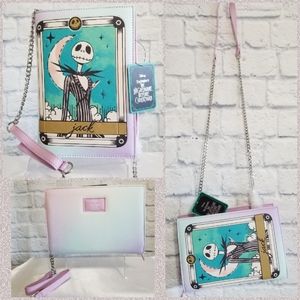 Disney Nightmare Before Christmas Jack Skellington Stars Book Crossbody Bag New